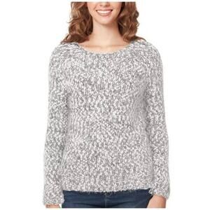 Buffalo David Bitton Sweater XL Eyelash Sweather Cozy Soft Gray White